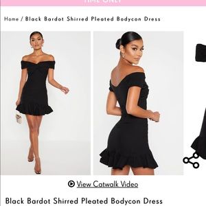 A beautiful black unworn dress in size small!